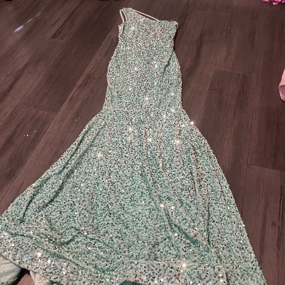 Sparkling Green Evening Gown